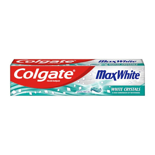 Colgate - Max White Whitening Crystals Mint Gel Anticavity Fluoride Toothpaste 100ml | MazenOnline