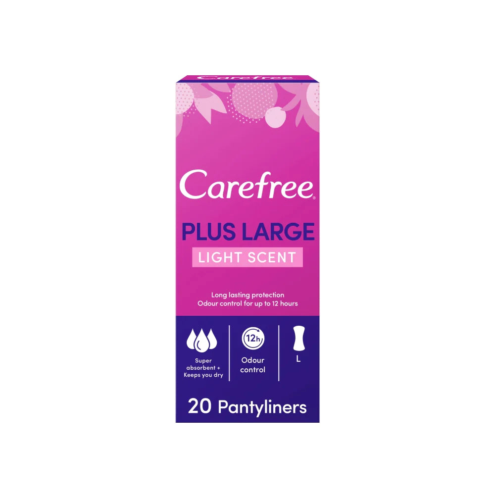 Carefree Plus Free Light Scent 20 pads - 2+1 Free - MazenOnline