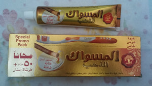 Herbal Toothpaste Gold + Free 50g + Toothbush 120g - MazenOnline
