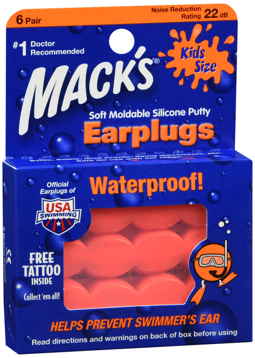 Kids Soft Moldable Silicone Putty Earplugs 6 Pairs - MazenOnline