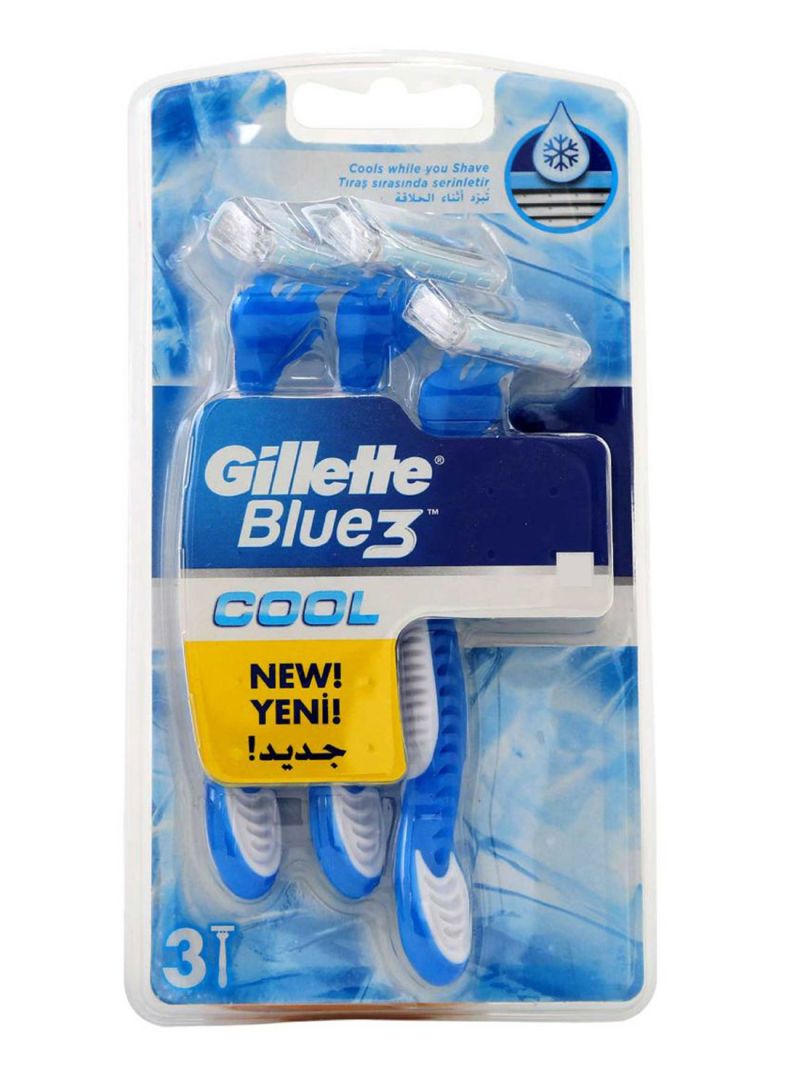 GILLETTE BLUE 3 COOL 3 PCS - MazenOnline