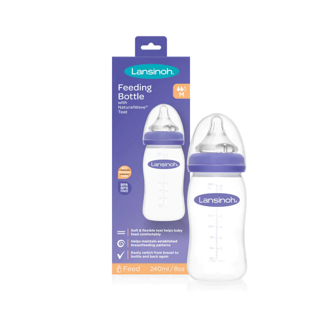 Lansinoh NaturalWave Baby Bottle Nipples, Fast Flow, Size 4L, Anti-Colic, 2  Count