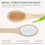 Bath Bamboo Foot Brush & Pumice - MazenOnline