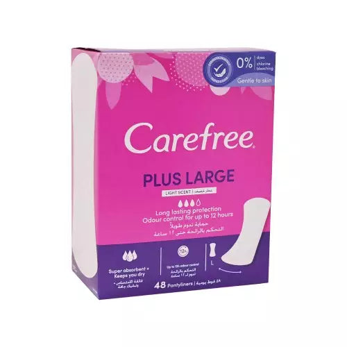 Carefree Plus Large Pantyliners - Light Scent 48pcs - MazenOnline