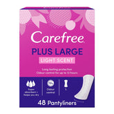 Carefree Plus Large Pantyliners - Light Scent 48pcs - MazenOnline