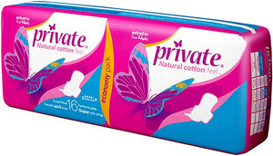 Private Extra Thin With Wings Super Pads 16's - MazenOnline