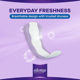 Always Daily Liners Extra Protect Pantyliners, Large, 48 Pieces - MazenOnline