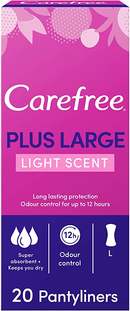 Carefree Plus Free Light Scent 20 pads - 2+1 Free - MazenOnline