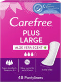 Carefree Panty Liners Plus Large Aloe 48pcs - 33% OFF - MazenOnline