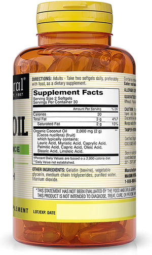 Coconut Oil 1,000mg - MazenOnline