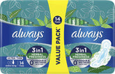 Always Ultra Thin Extra Long 3In1 Herbal Freshness 14 pads - MazenOnline