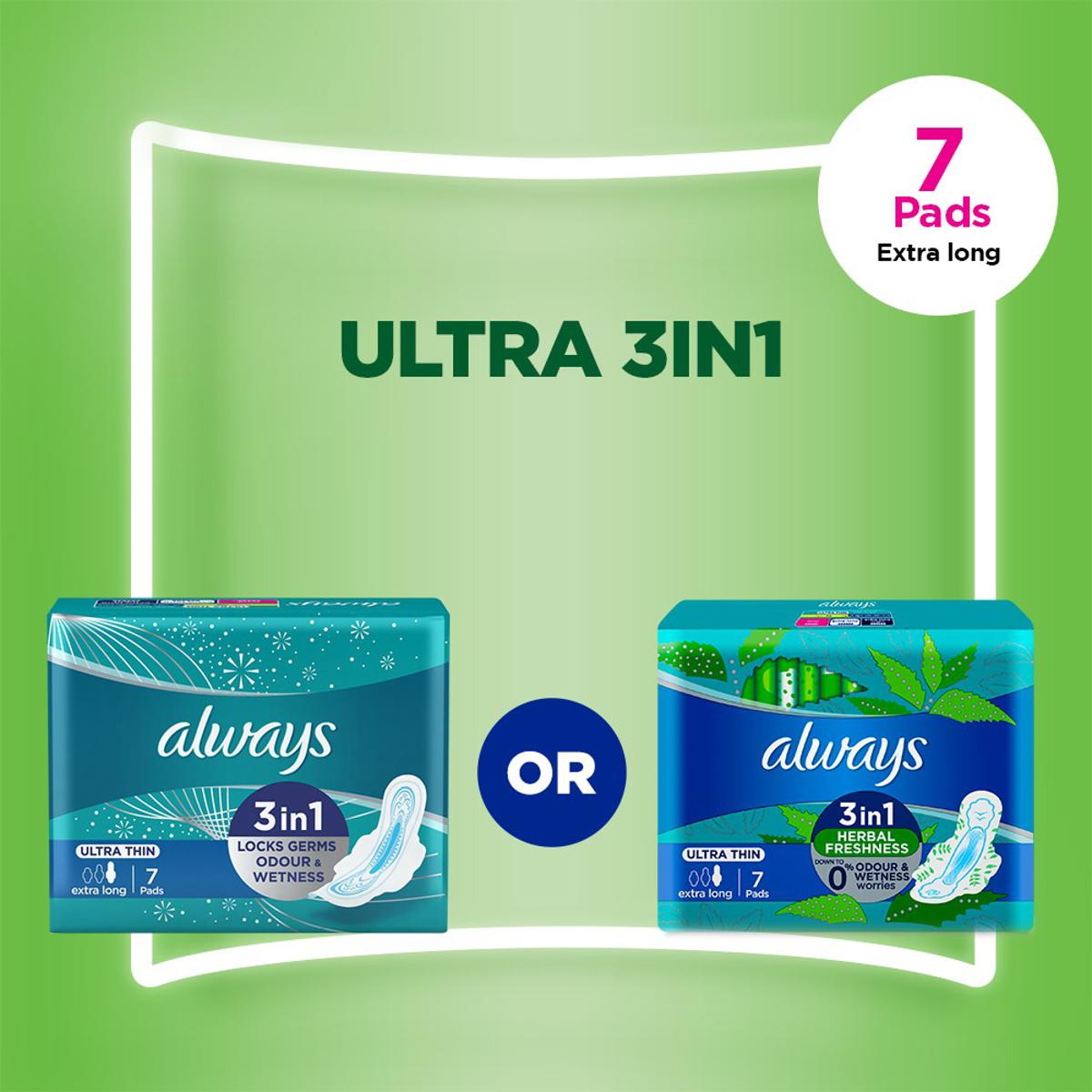 Always Ultra Sanitary Pads Extra Long Single Pack 7 Pads - MazenOnline
