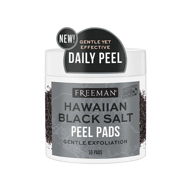 Gentle Exfoliating Hawaiian Black Salt Peel Pads - 50 Pads - MazenOnline