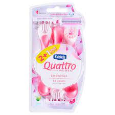 SCHICK INTUITION QUATTRO FOR WOMEN SENSITIVE SKIN 3 PCS - MazenOnline