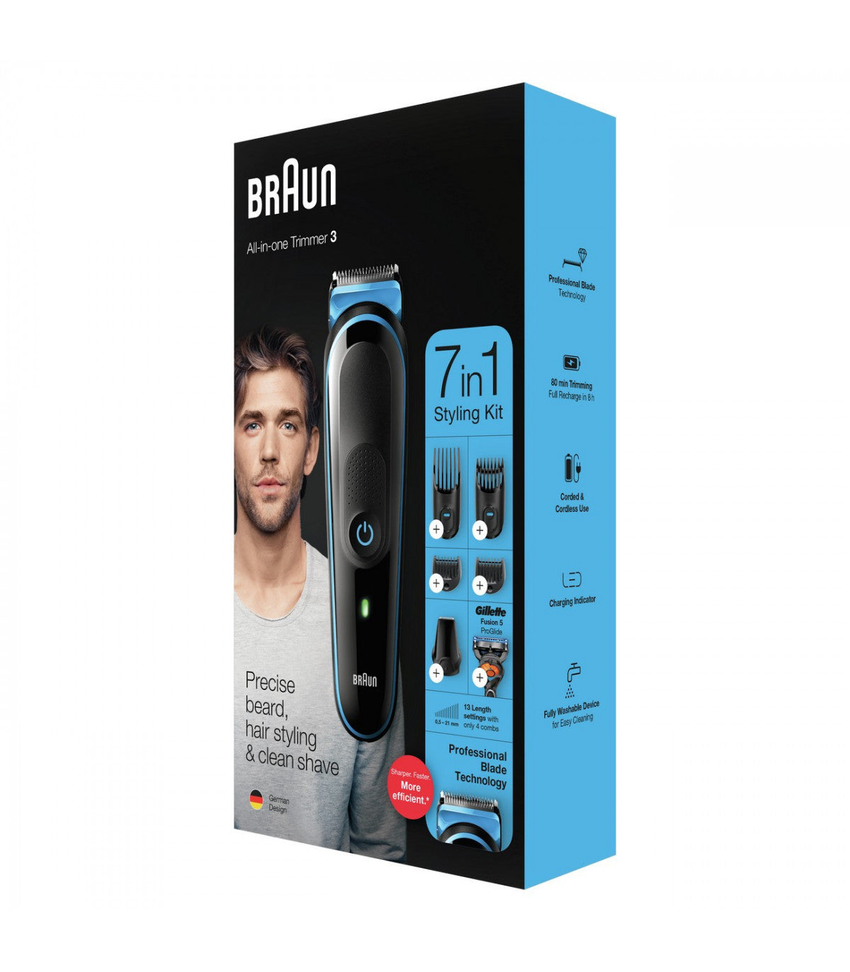 Braun All-in-one trimmer MGK3245, 7-in-1 trimmer, 5 attachments - MazenOnline