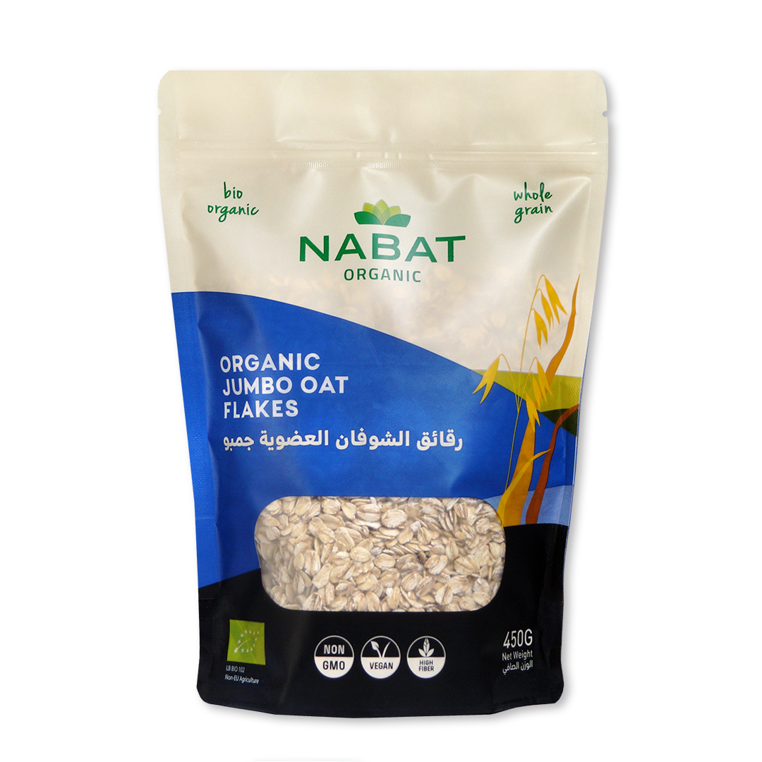 Nabat Organic Jumbo Oat Flakes 450g - MazenOnline