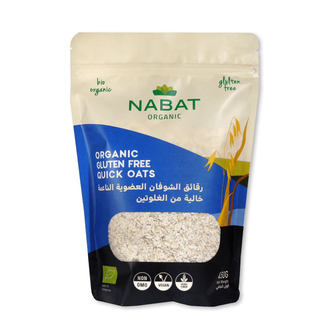 Nabat Organic Gluten Free Quick Oat Flakes 450g - MazenOnline