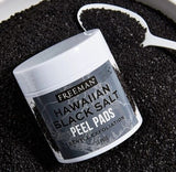 Gentle Exfoliating Hawaiian Black Salt Peel Pads - 50 Pads - MazenOnline