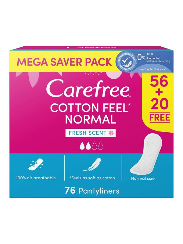 Carefree Daily Liners Cotton Fresh Megapack 76 Liners - MazenOnline
