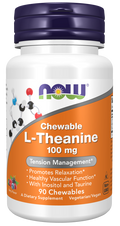Now - L-Theanine 100 mg Chewables | MazenOnline
