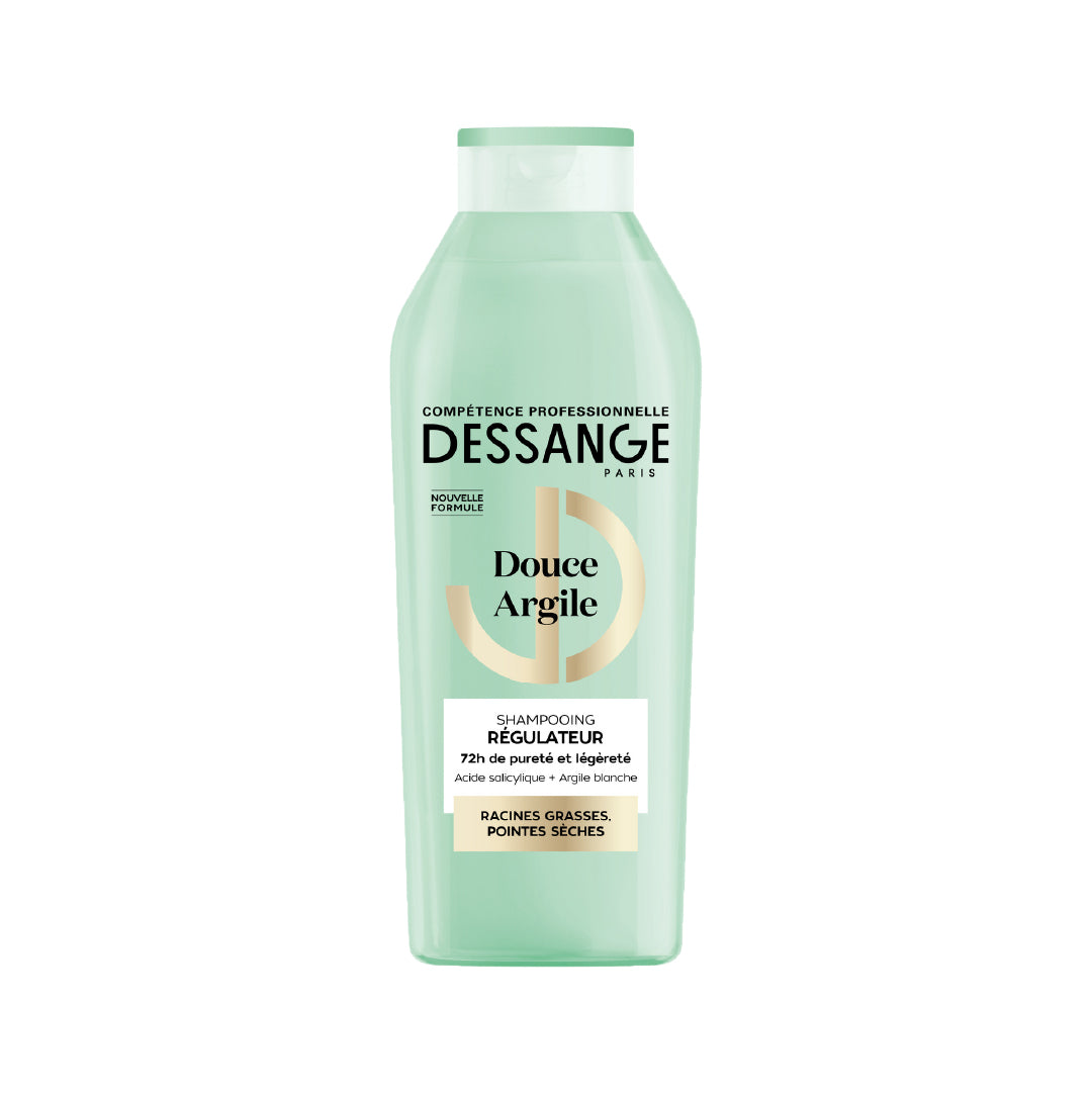 Gentle Clay Regulating Shampoo - Formula Enriched With Salicylic Acid & White Clay - Purifies Roots & Softens Ends - Oily Roots & Dry Ends