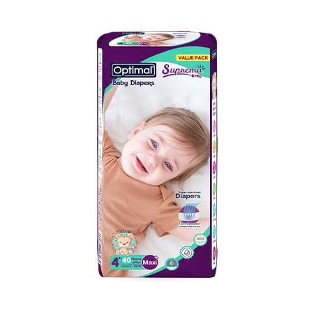 OPTIMAL - Baby Diaper 4+ Maxi Plus 9-20 Kgs | MazenOnline Main image