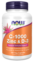 Now - C-1000 Zinc & D-3 Veg Capsules | MazenOnline