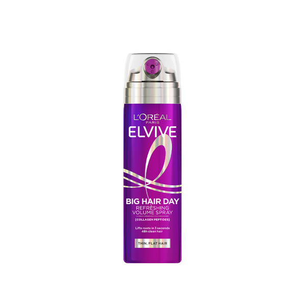 Elvive Collagen Lifter Volume Spray for Fine Flat Hair | Triple diffuser, Root lift +0.5 cm in 3s, Freshness 48h, Hydration shine, Collagen Peptides