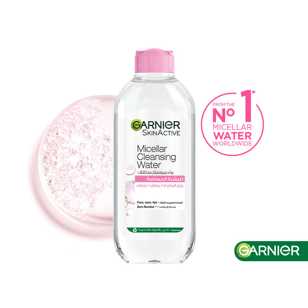 Garnier - Micellar Water Facial Cleanser and Makeup Remover Pink for Sensitive Skin | MazenOnline