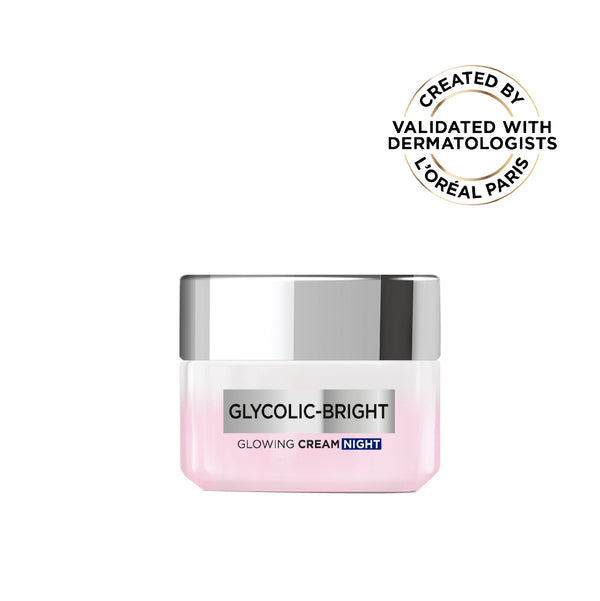 L'Oréal Paris - Glycolic-Bright Glowing Night Cream, for Dark Spots Reduction, Glow Boosting, and Skin Tone Evenness | MazenOnline