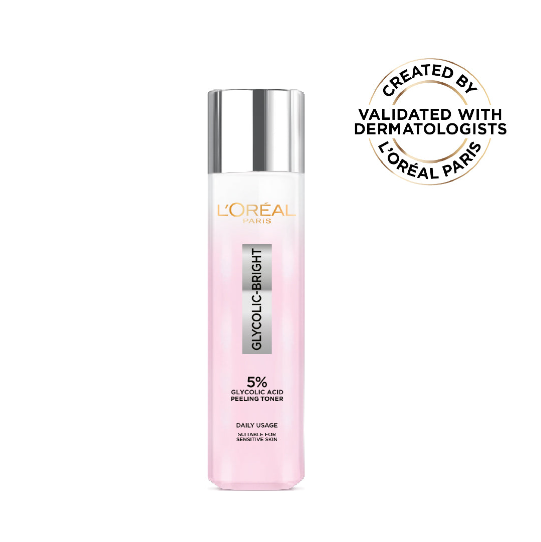 L'Oréal Paris - Glycolic-Bright Glowing Peeling Toner, with 5% Glycolic Acid, for Brightening, Dark Spots Reduction and Skin Tone Evening | MazenOnline Main image