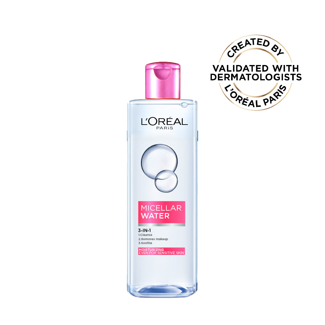 L'Oréal Paris - 3-in-1 Refreshing and Moisturizing Micellar Water, Cleanse, Remove Makeup and Soothe, for Sensitive and Normal to Dry Skin | MazenOnline