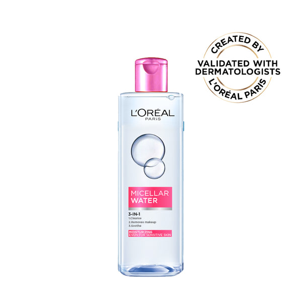 L'Oréal Paris - 3-in-1 Refreshing and Moisturizing Micellar Water, Cleanse, Remove Makeup and Soothe, for Sensitive and Normal to Dry Skin | MazenOnline