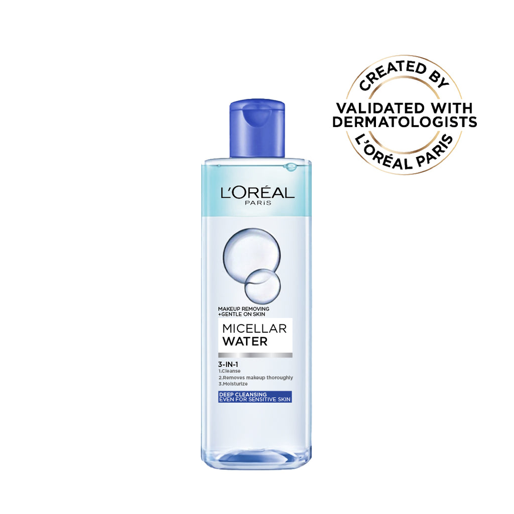 L'Oréal Paris - 3-in-1 Bi-Phase Micellar Water, Deeply Cleanse, Remove Water Proof Makeup and Soothe, for All Skin Types and Sensitive Skin | MazenOnline