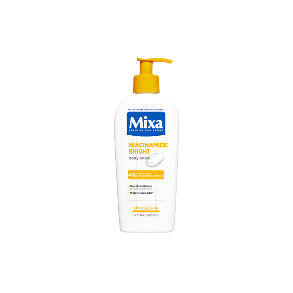 Mixa - Niacinamide Bright Body Lotion - For Dry & Dull Skin in Need of Unifying - With Shea Butter, Niacinamide & Vitamin C | MazenOnline