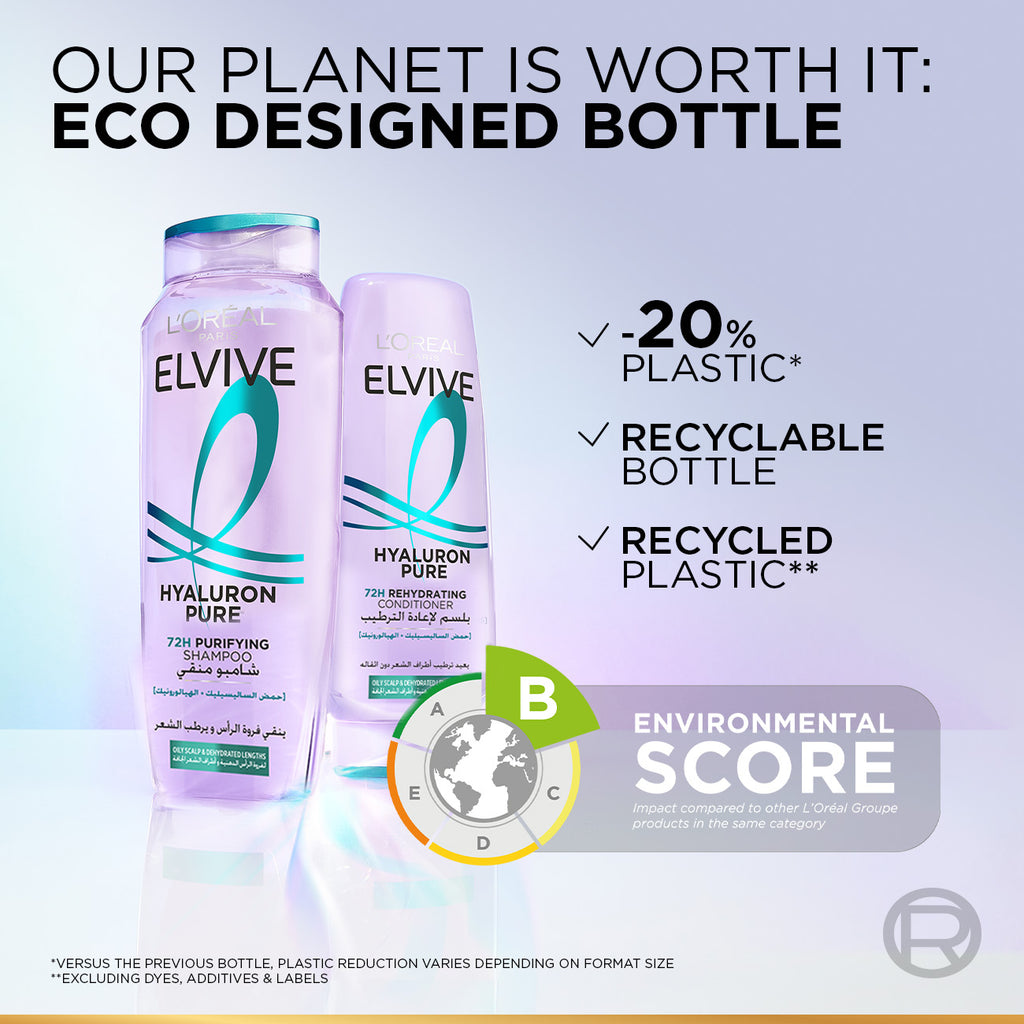 Hyaluron Pure Purifying Shampoo for Oily Roots And Dehydrated Length