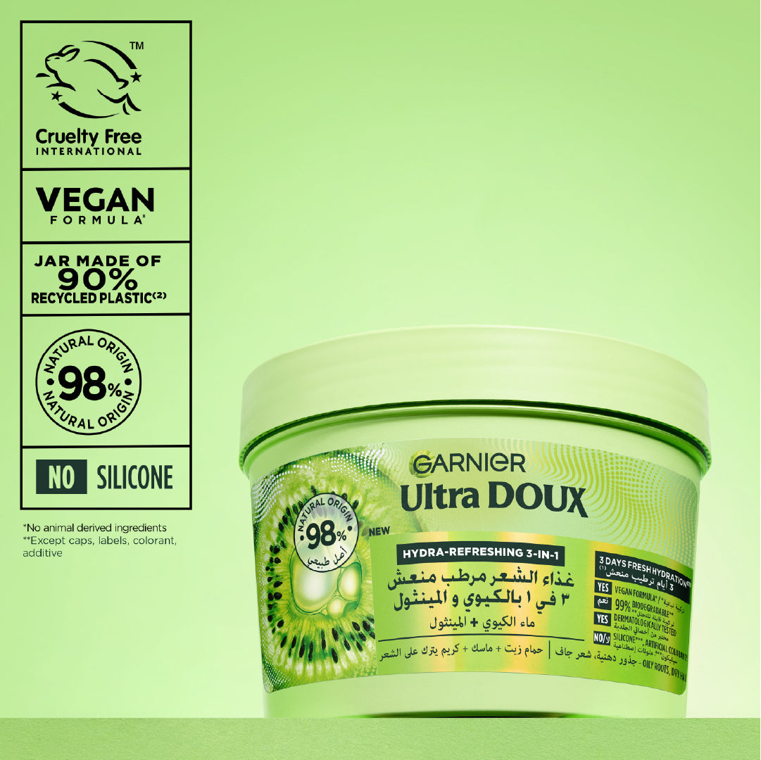 Ultra Doux Hair Food Kiwi Hydrating Hair Mask for Oily Roots & Dry Hair