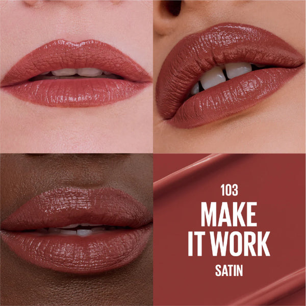 Maybelline New York - Serum Lipstick, Hydrating Lip Makeup with 8HRs of Lip Plumping Moisture with Hyaluronic Acid + Oil Blend | MazenOnline