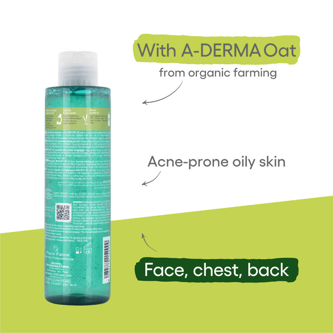 Aderma - Buy one A-Derma Biology AC Perfect Anti-blemish fluid and get a FREE 200ml Biology AC Purfifying foaming gel | MazenOnline