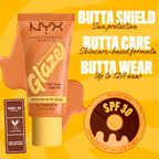 NYX Professional Makeup - Buttermelt Glaze Soft Glow Skin Tint  SPF30, Foundation, 12H Wear | MazenOnline