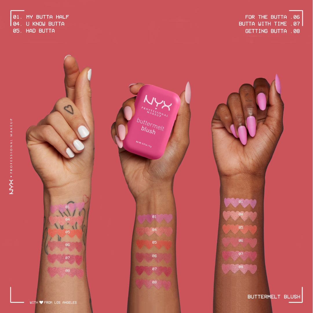 NYX Professional Makeup - Buttermelt Blush, Powder Blush, Up To 12 H Wear, Fade & Transfer Resistant (Copy) | MazenOnline