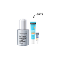 Neutrogena Retinol Boost Intense Night Serum bottle with complimentary gifts beside it