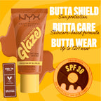 NYX Professional Makeup - Buttermelt Glaze Soft Glow Skin Tint  SPF30, Foundation, 12H Wear | MazenOnline