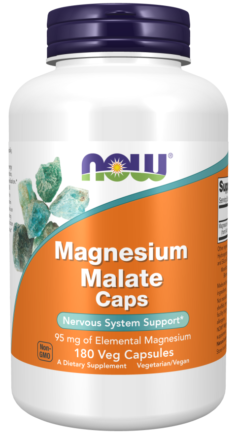 Now - Magnesium Malate Caps Veg Capsules | MazenOnline