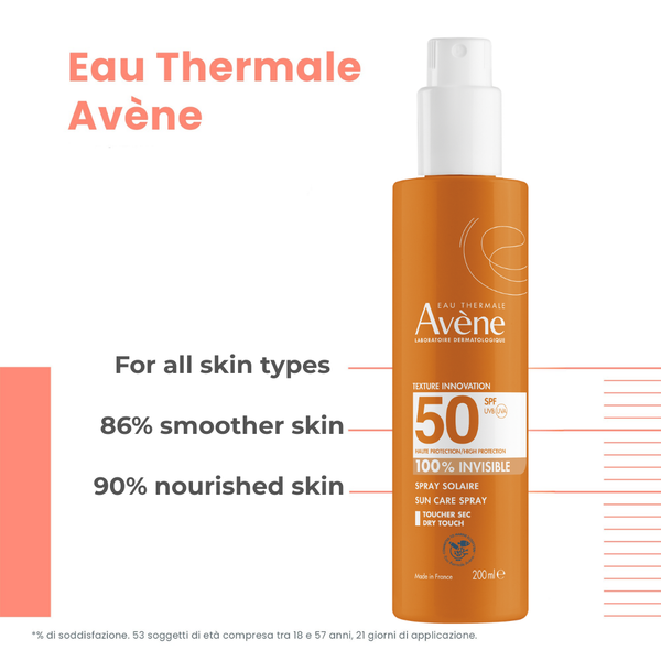 Avène - Buy Avène Sunscreen spray SPF50+ 200ml Get Avène Thermal Spring Water Spray 50ml | Light Weight & Invisible High Protection & Hydration | MazenOnline