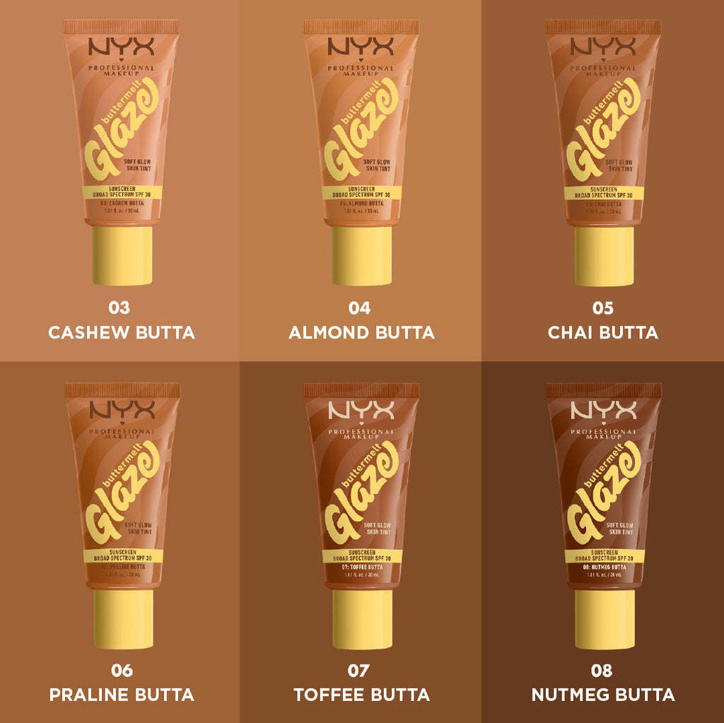 NYX Professional Makeup - Buttermelt Glaze Soft Glow Skin Tint  SPF30, Foundation, 12H Wear | MazenOnline