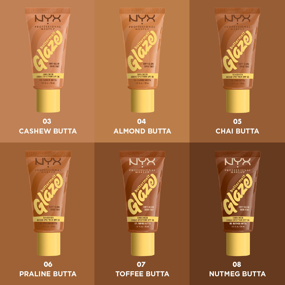 NYX Professional Makeup - Buttermelt Glaze Soft Glow Skin Tint  SPF30, Foundation, 12H Wear | MazenOnline