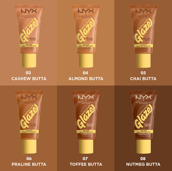 NYX Professional Makeup - Buttermelt Glaze Soft Glow Skin Tint  SPF30, Foundation, 12H Wear | MazenOnline