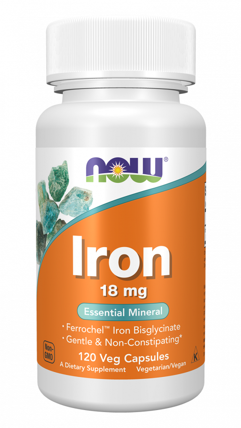 Now - Iron 18 mg Veg Capsules | MazenOnline