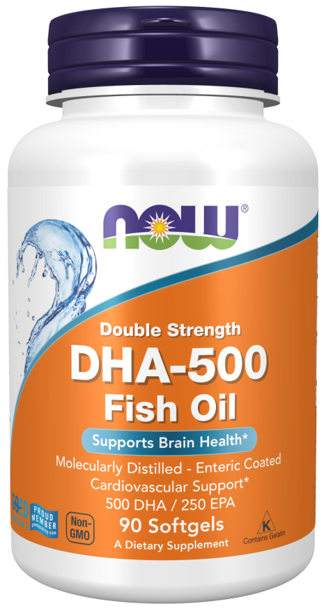 Now - DHA-500 Fish Oil, Double Strength Softgels | MazenOnline